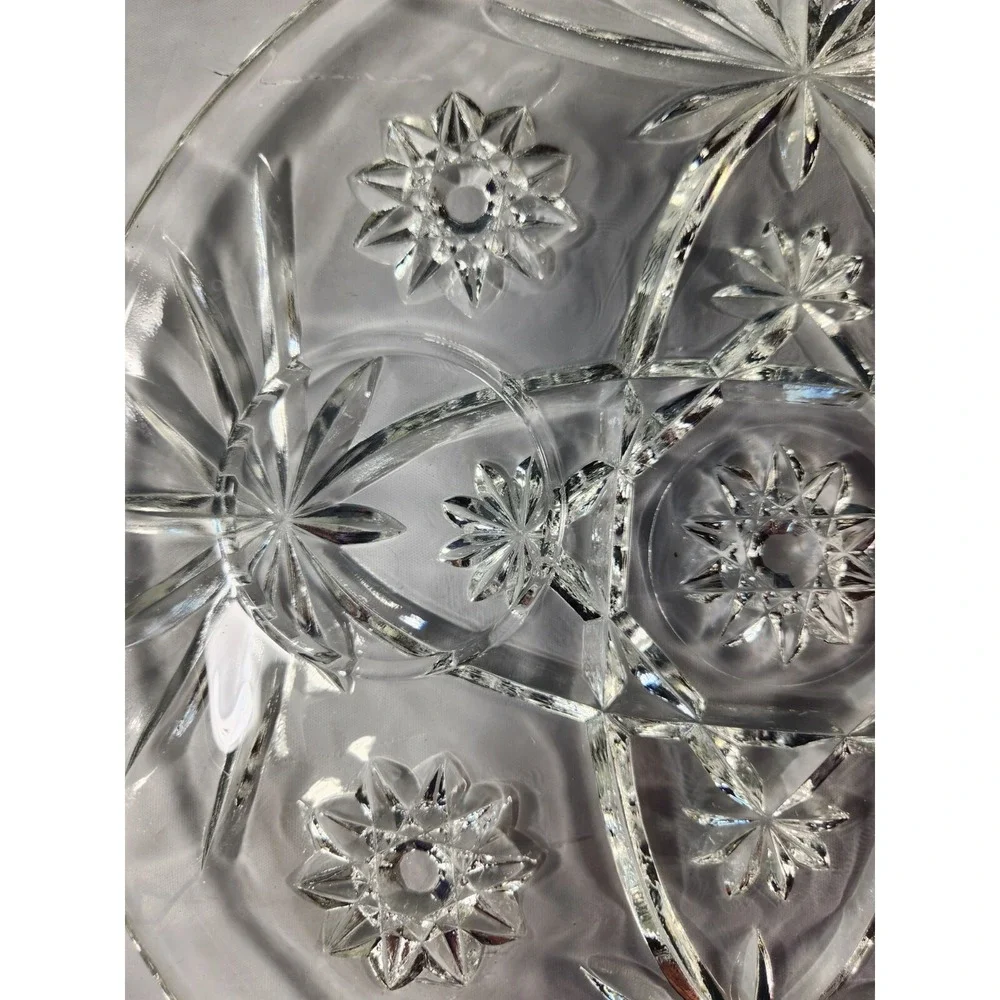 Vintage Set of 4 Anchor Hocking EAPC Party Dinner Bridal Plates‎ Snack Trays